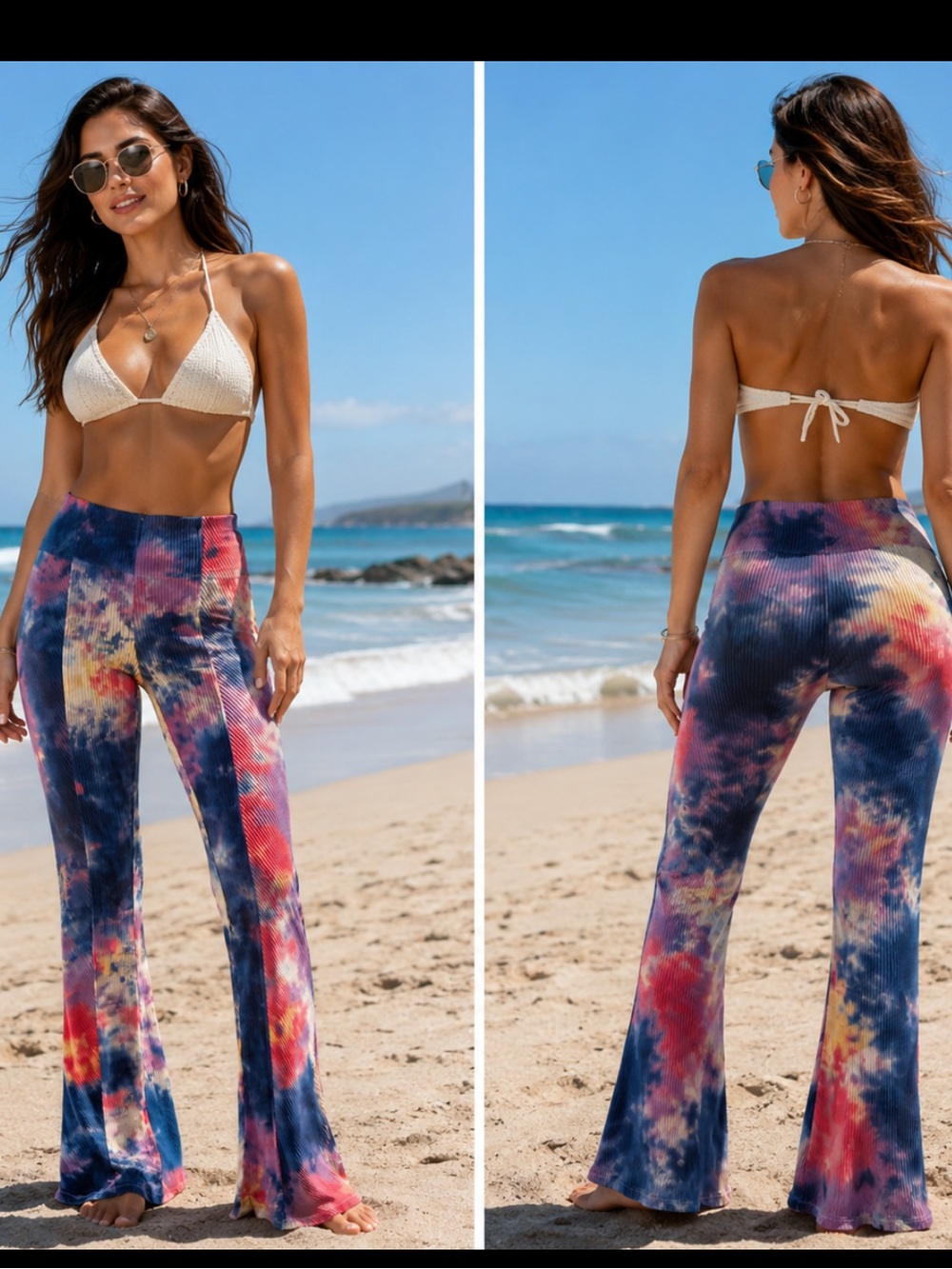 UMGEE TIE-Dye Flare Pants - Multicolor NWOT